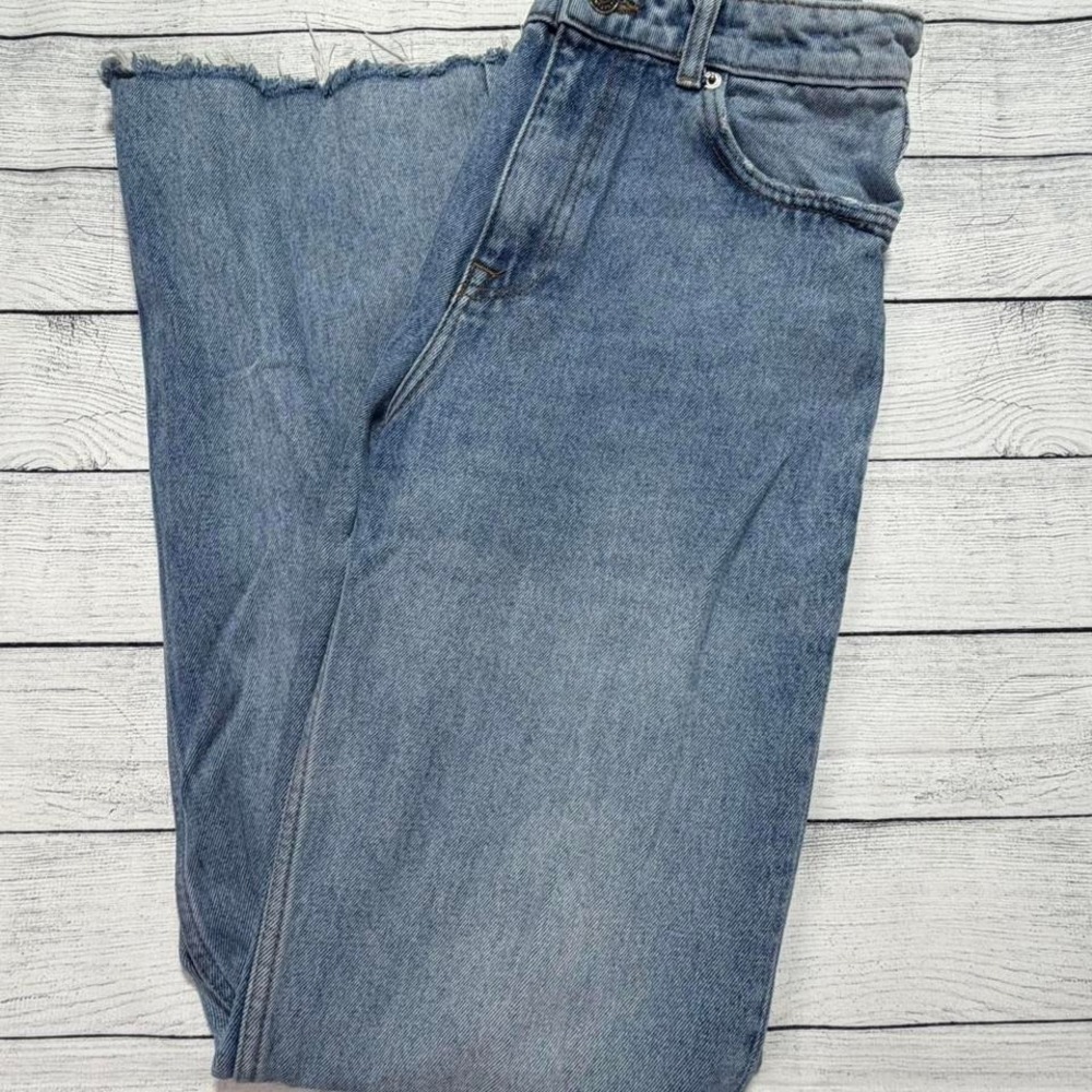 Zara High Rise Wide leg jeans 100% Cotton Sz 8 Casual Streetwear Americana